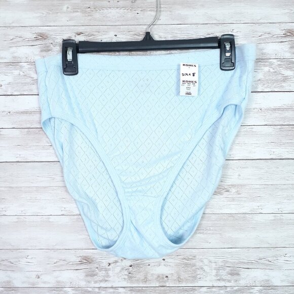Jockey Womens Panties Size 8 High Cut Brief Underwear Light Blue 764 - Picture 1 of 3